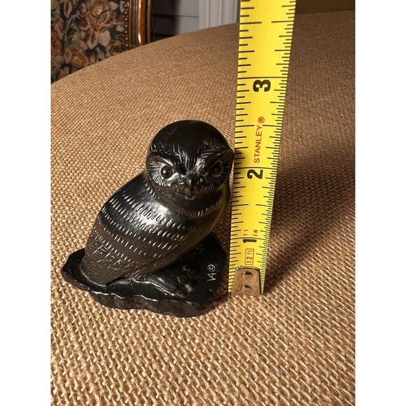 Owl Soap Stone Hand Carved in Canada-Vintage and Cute Excellent - Picture 9 of 9